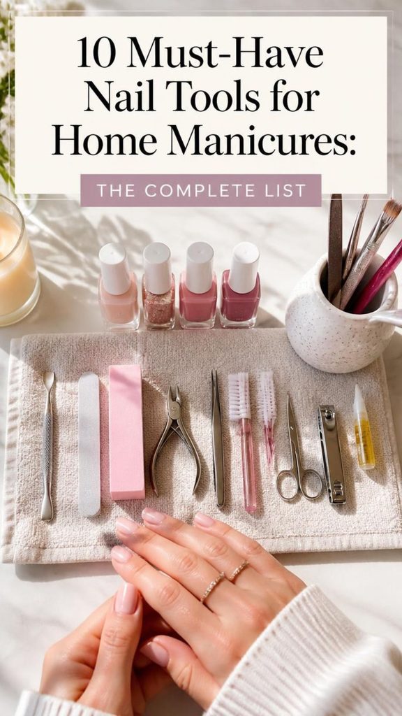 10 must-have nail tools for home manicures list pin