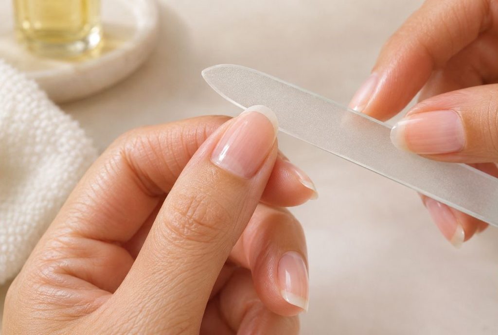 High precision crystal glass file and cuticle nipper for must-have nail tools for home manicures
