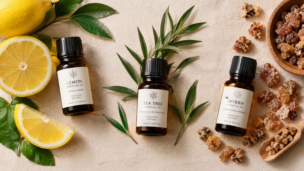 Natural essential oils combined with the best oils for nail growth