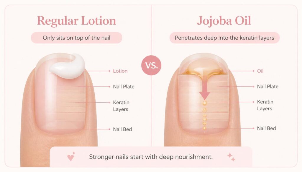 jojoba oil benefits to repair peeling nails naturally