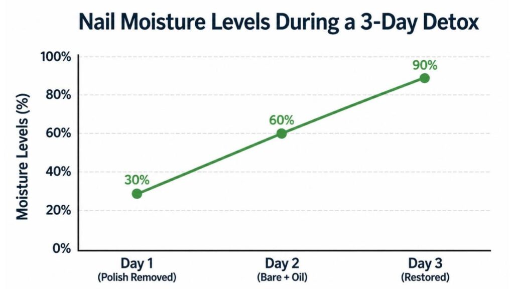 nail moisture detox graph to repair peeling nails naturally